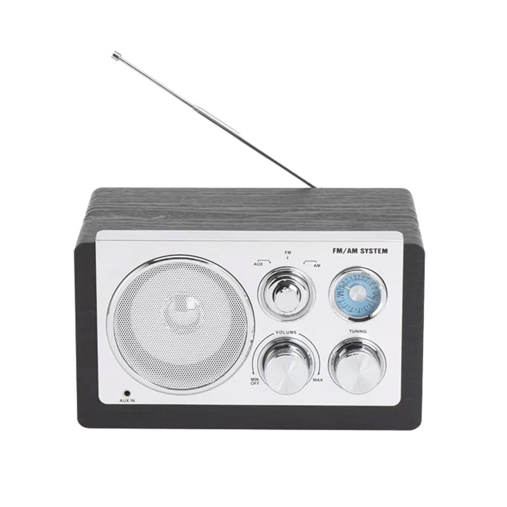 Denver FM/AM-radio med 3,5 mm-indgang og klassisk analog funktion
