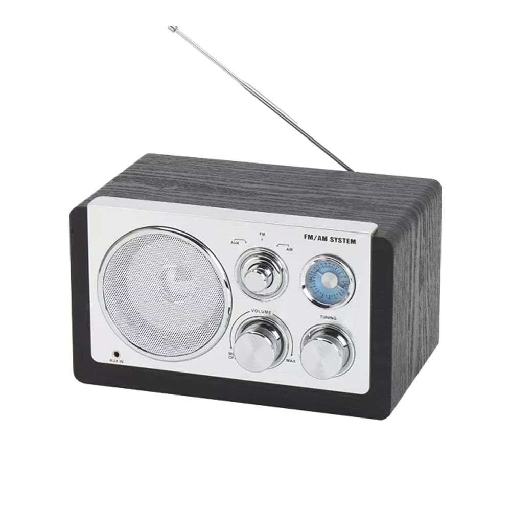 Denver FM/AM-radio med 3,5 mm-indgang og klassisk analog funktion