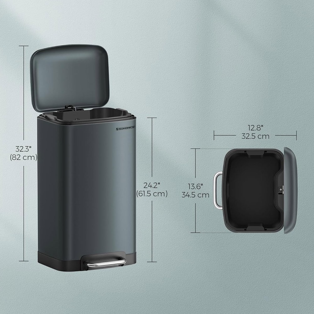 Pedalspand med soft close-låg og inderspand - 30 liter