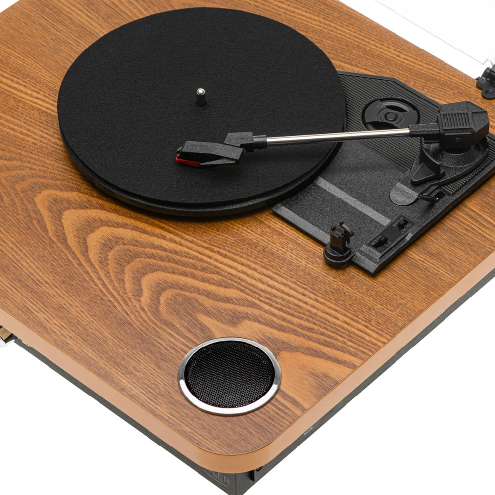 Pladespiller med USB-optagelse, Bluetooth og tre hastigheder