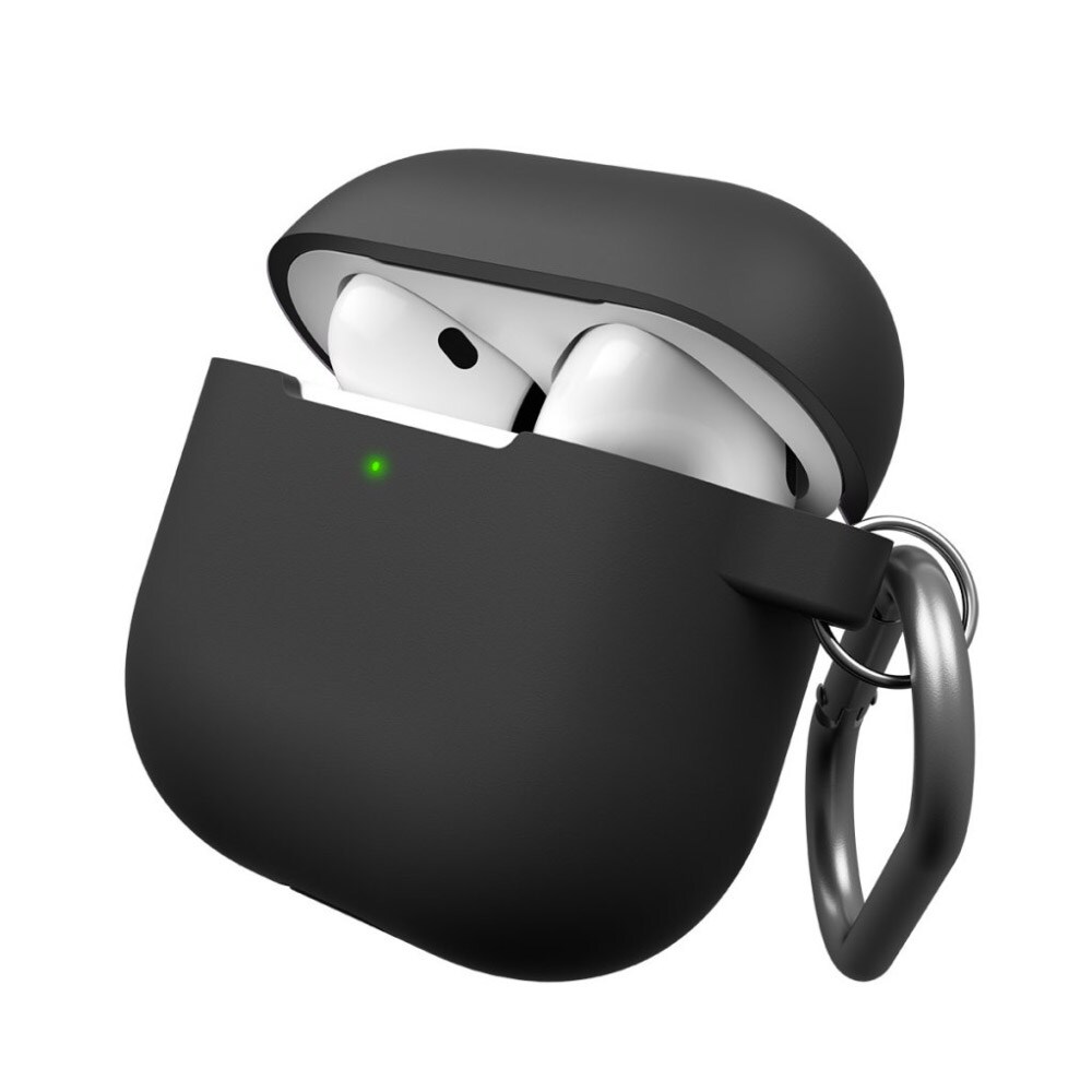 KeyBudz Elevate Series-cover med nøglering til Airpods 4. generation - Svart