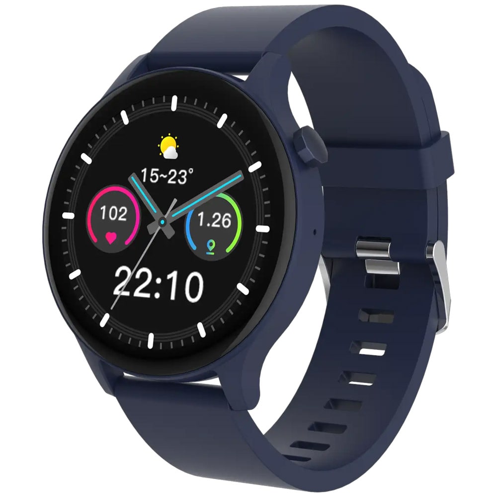 Denver SWC-338BU smartwatch med pulsmåling, opkaldsfunktion og multisportstilstand - Blå