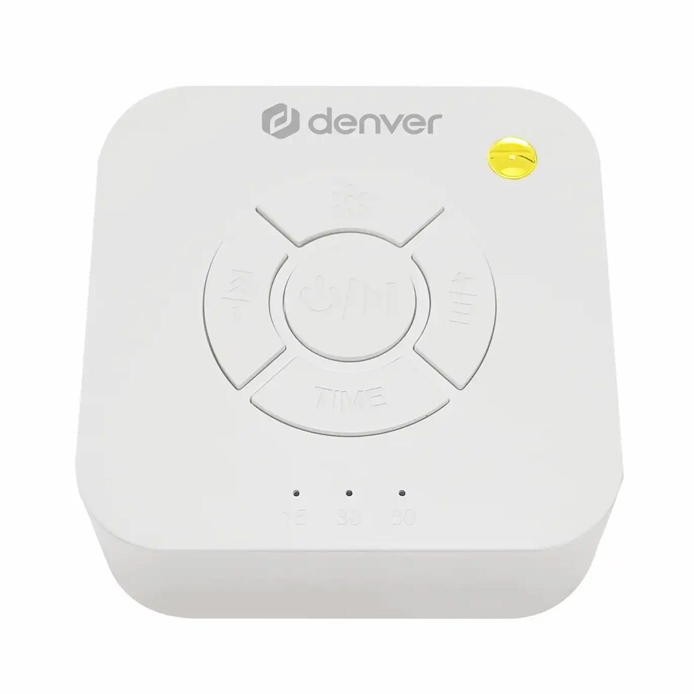 Denver WN-93 Hvid støjmaskine med naturlig lyd, åndedrætslys og lang batterilevetid