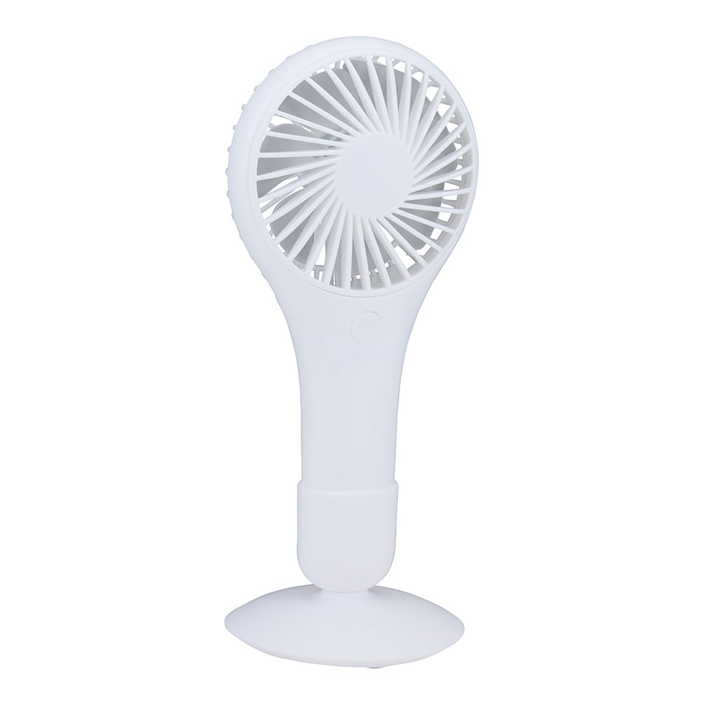 Håndholdt ventilator - hvid, kompakt og bærbar