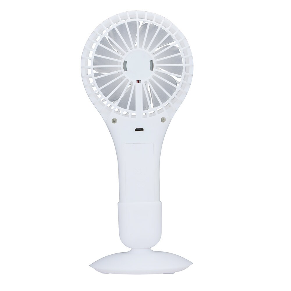 Håndholdt ventilator - hvid, kompakt og bærbar