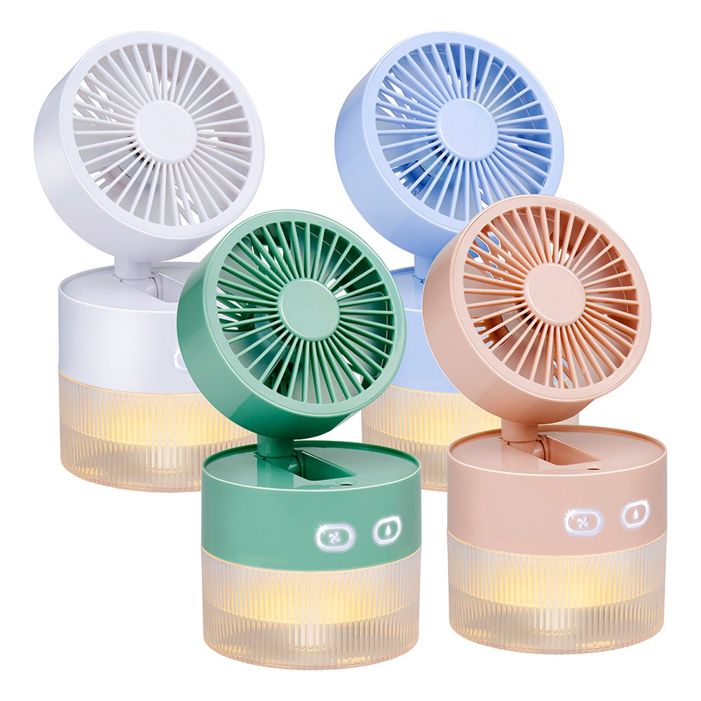 Bordventilator med luftfugter og LED-belysning - 350 watt