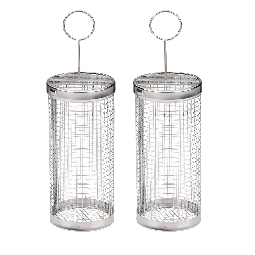 Grillkurve i rustfrit stål – 2-pak, cylindrisk design