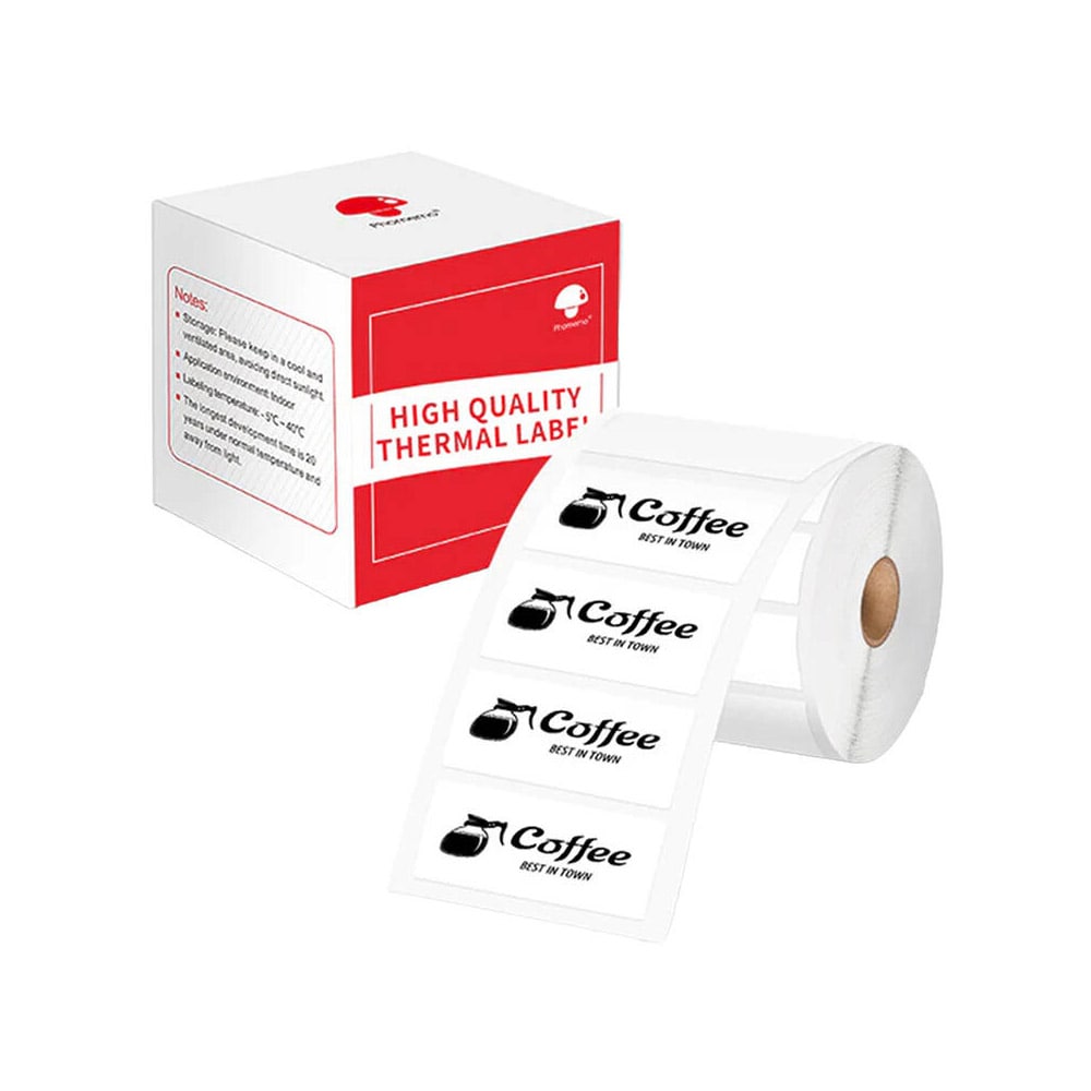 Phomemo labels 15x30 mm - 400 stk. hvide labelark til termoprint