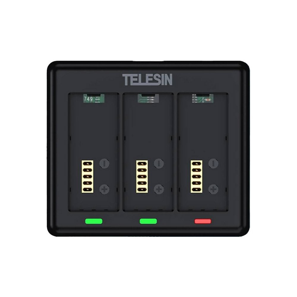 Telesin batterioplader til GoPro Hero 13 med tre kanaler