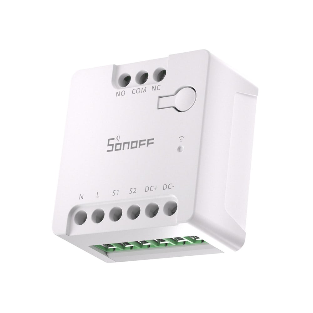 WiFi-switch med Matter-understøttelse, potentialfrit stik og 12-48V AC/DC-kompatibilitet