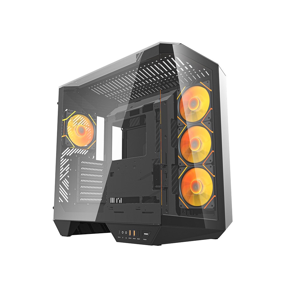 Darkflash DY470 computerchassis med 4 ARGB-blæsere - sort
