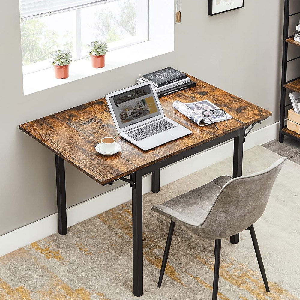 Klapbord til 2-4 personer til små rum - Rustic Brown/Sort
