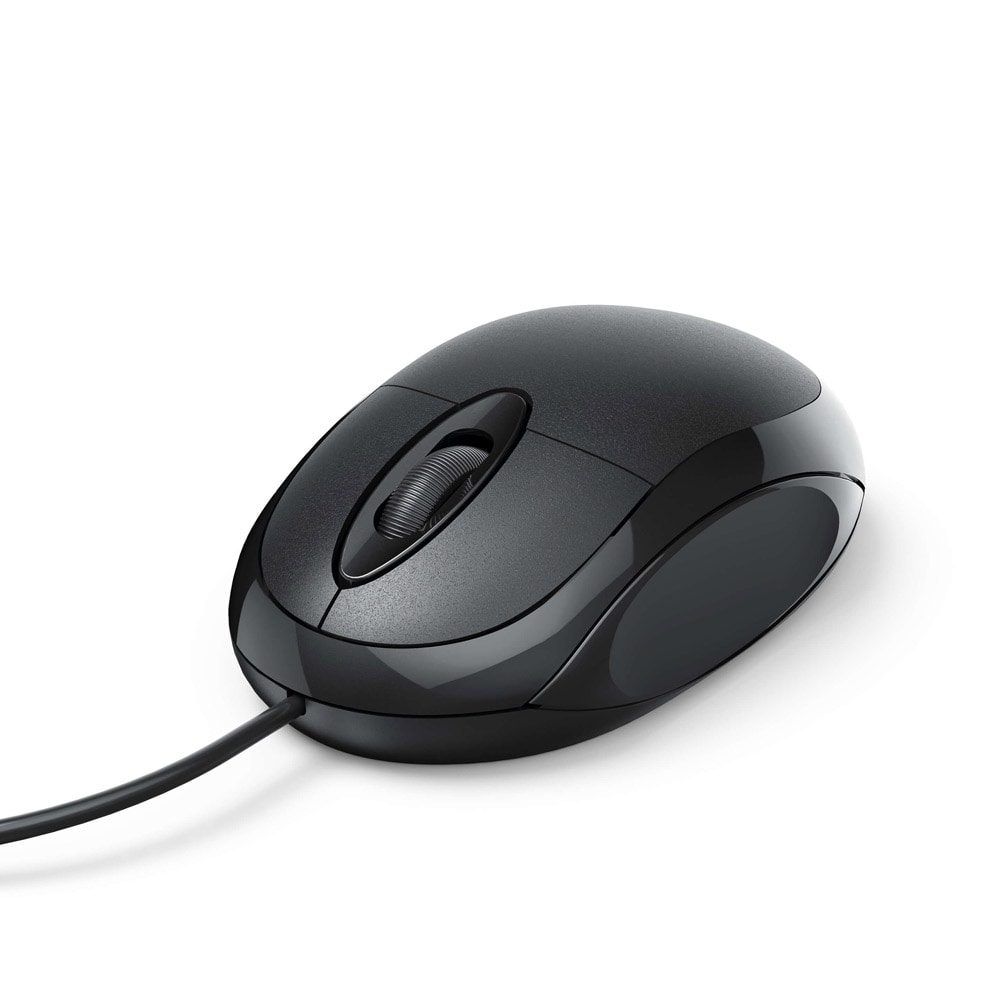 Kompakt 1000 dpi optisk computermus med USB-tilslutning