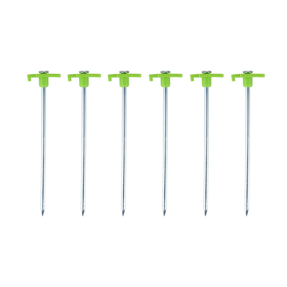 Teltpløkker af metal, 20 cm, 6-pak