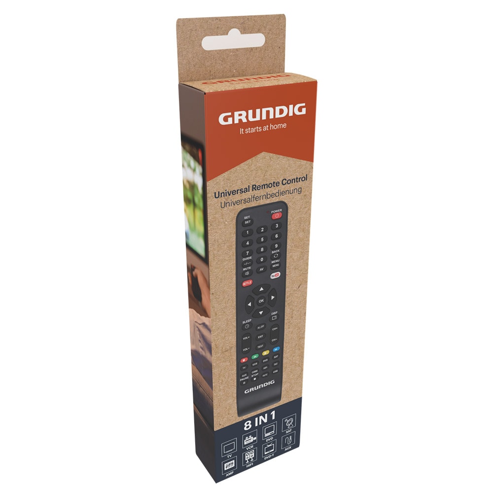 Grundig universal fjernbetjening 8-i-1