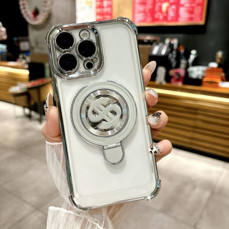 Cover med MagSafe og modlysblænde til iPhone 15 Pro Max - Sølv