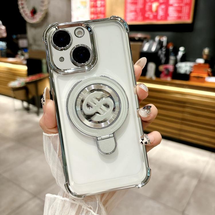 Cover med MagSafe + objektivdæksel til iPhone 14 Plus - Sølv