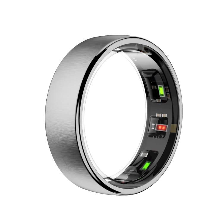 Smart ring str. 11 med søvn- og pulsmåling - Sølv