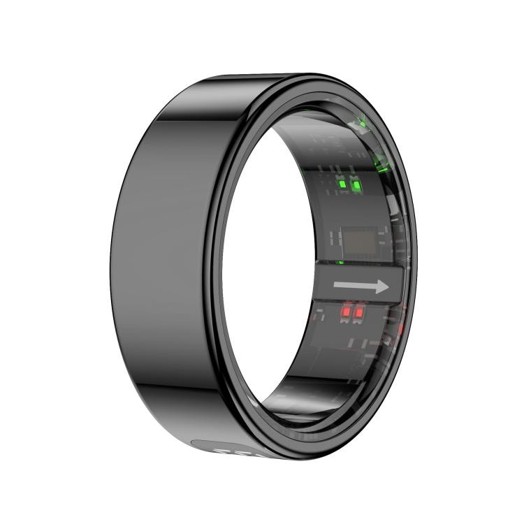 Smart ring størrelse 10 med søvn- og pulsmåling - Sort