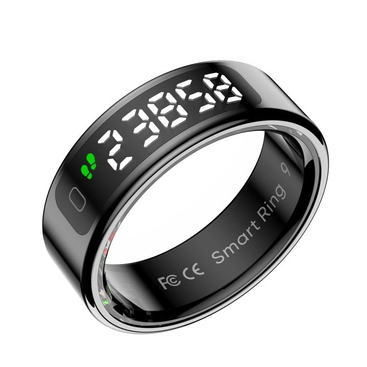 Smart ring i størrelse 11 med søvn- og pulsmåling - Sort