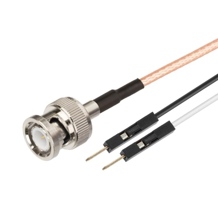 RF-testkabel BNC han til 2x DuPont - 0,3 meter