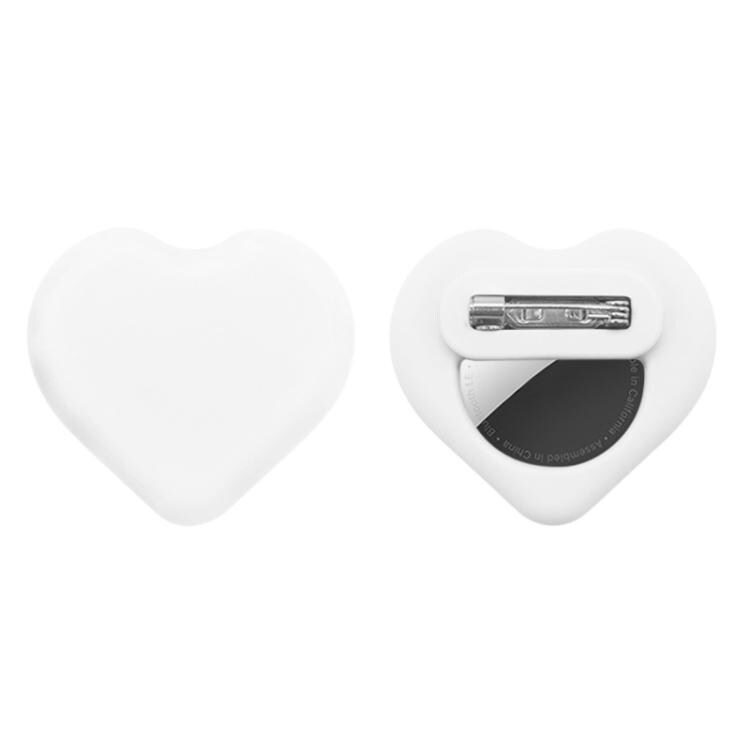 Hjerteformet silikoneholder til Apple AirTag - hvid