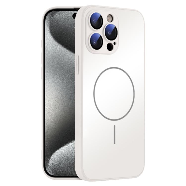 Bagcover i hærdet glas med MagSafe til iPhone 15 Pro Max - Hvid