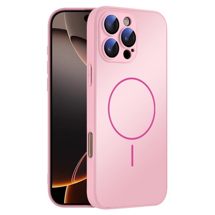 Bagsiden af hærdet glas med MagSafe til iPhone 16 Pro - Pink