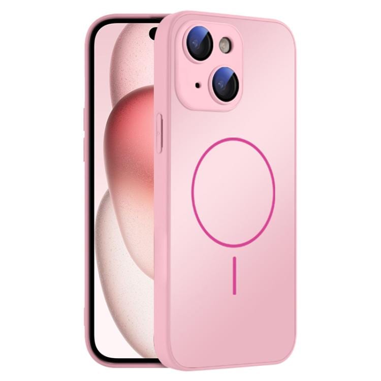 Bagskærm i hærdet glas med MagSafe til iPhone 15 - Pink