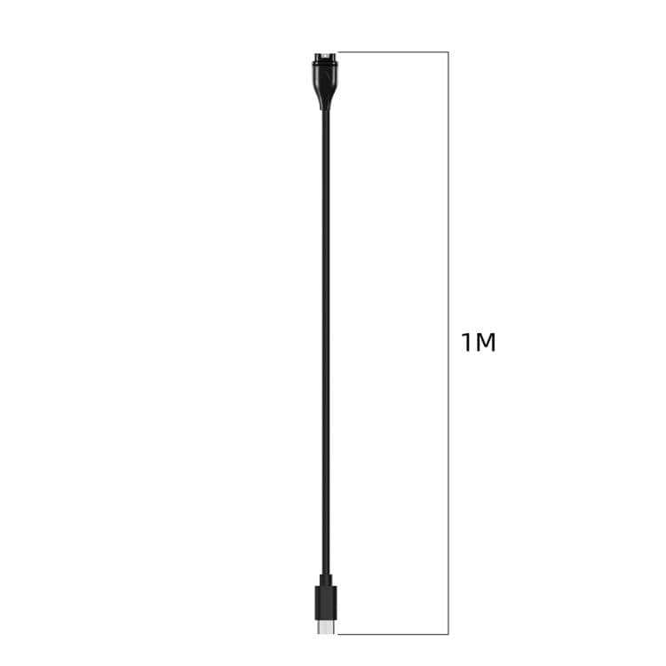USB plader til Garmin Fenix, Instinct, Forerunner m.fl. – 1 m, sort
