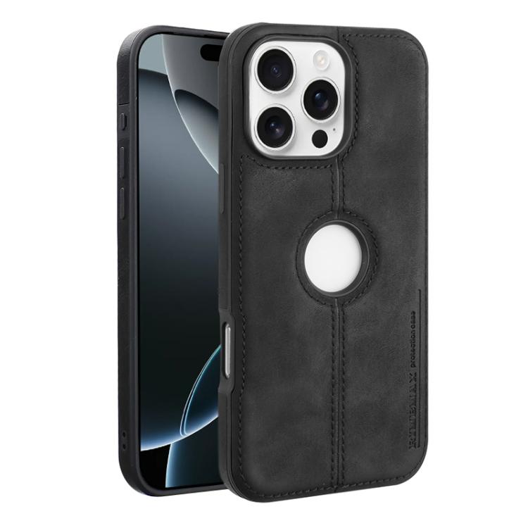 Kunstlæderskal til iPhone 16 Pro - Svart