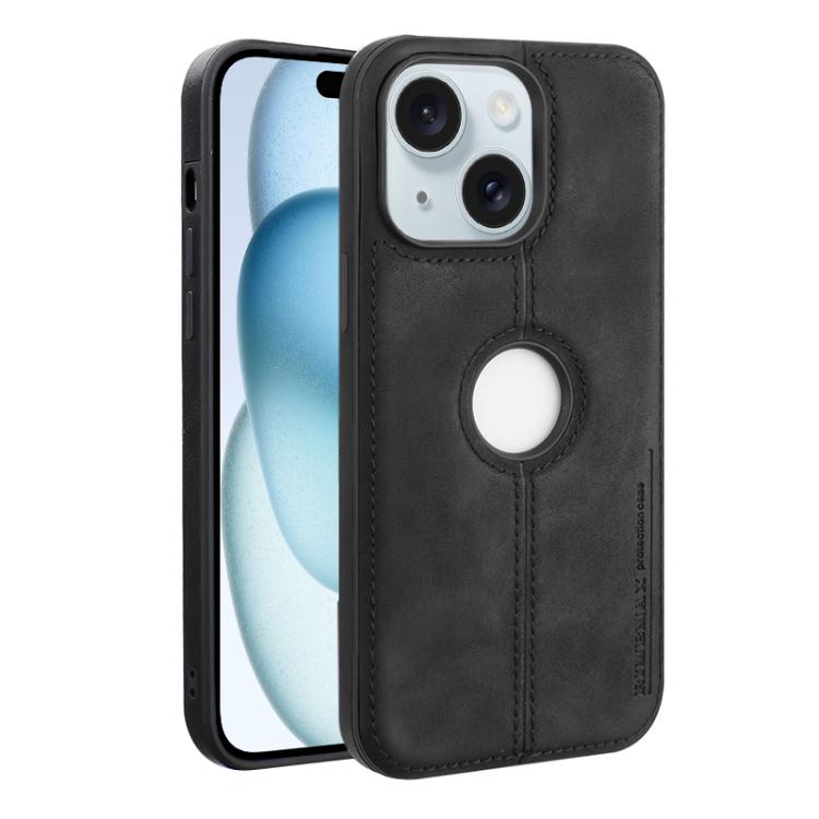 Kunstlæderskal til iPhone 15 - Svart