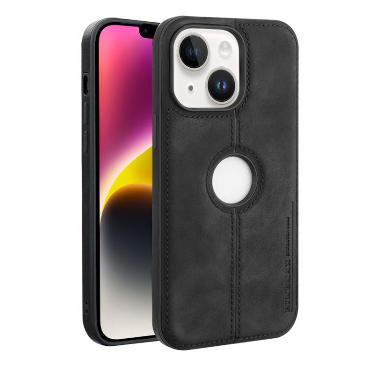 Kunstlæderskal til iPhone 14 Plus - Svart