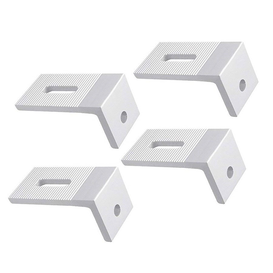 L-formede monteringsbeslag til solpaneler i aluminium - 4-pak