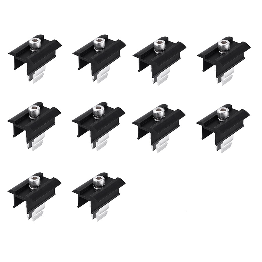 Midterklemme i aluminium til solcellemodul - 10-pak