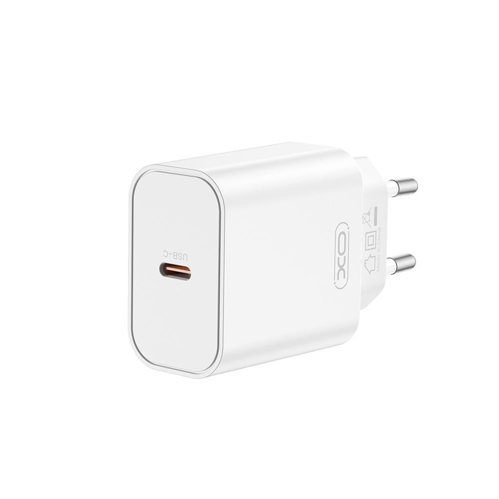 XO USB-oplader med USB-C PD 20W - kompakt hurtigoplader til moderne enheder