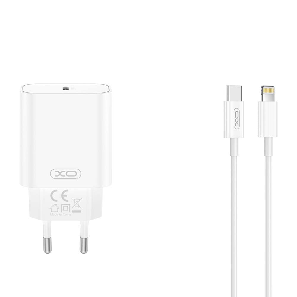 XO USB-oplader med USB-C PD 20W + USB-C til Lightning-kabel