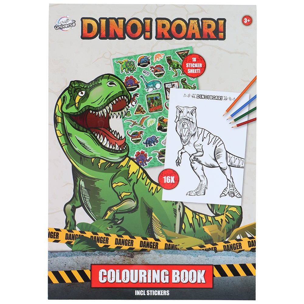 A4 Dinosaurer malebog