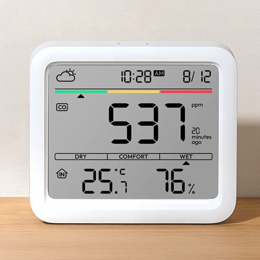 SwitchBot CO₂-måler med temperatur- og fugtighedsindikator