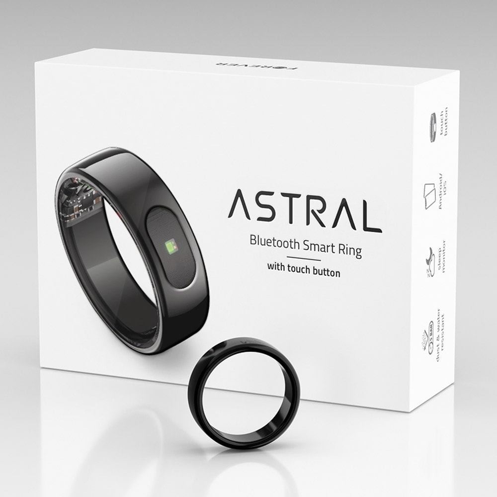 Forever Smartring Astral SR-100 Svart - Størrelse 12
