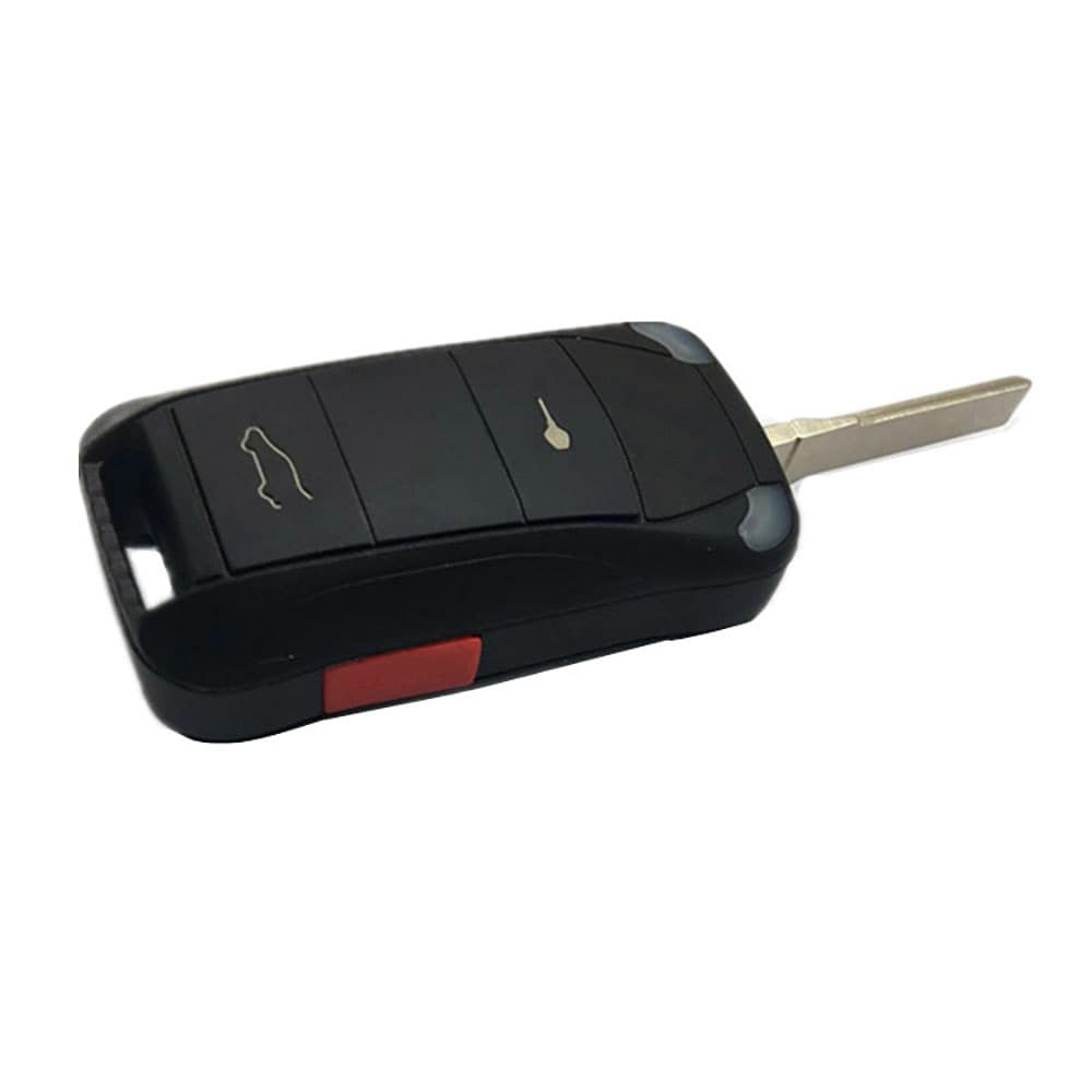 Bilnøgleskal til foldenøgle - kompatibel med Porsche 2+1 knapper