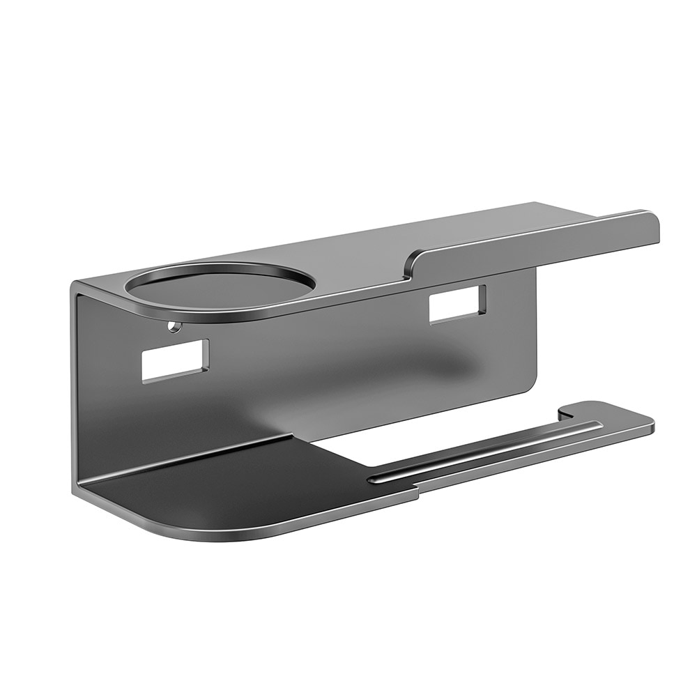 Toiletrulleholder med hylde - Grå
