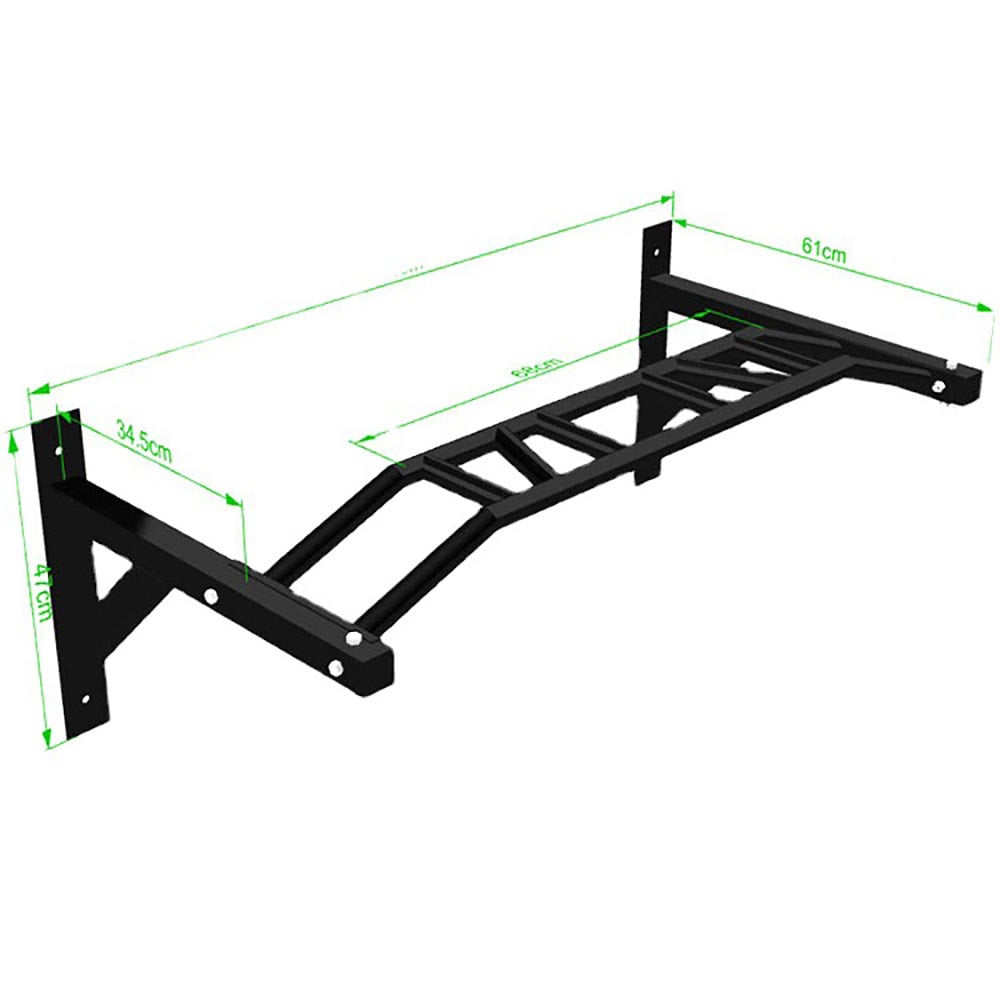 Væghængt pull up-bar - 121x61x47cm