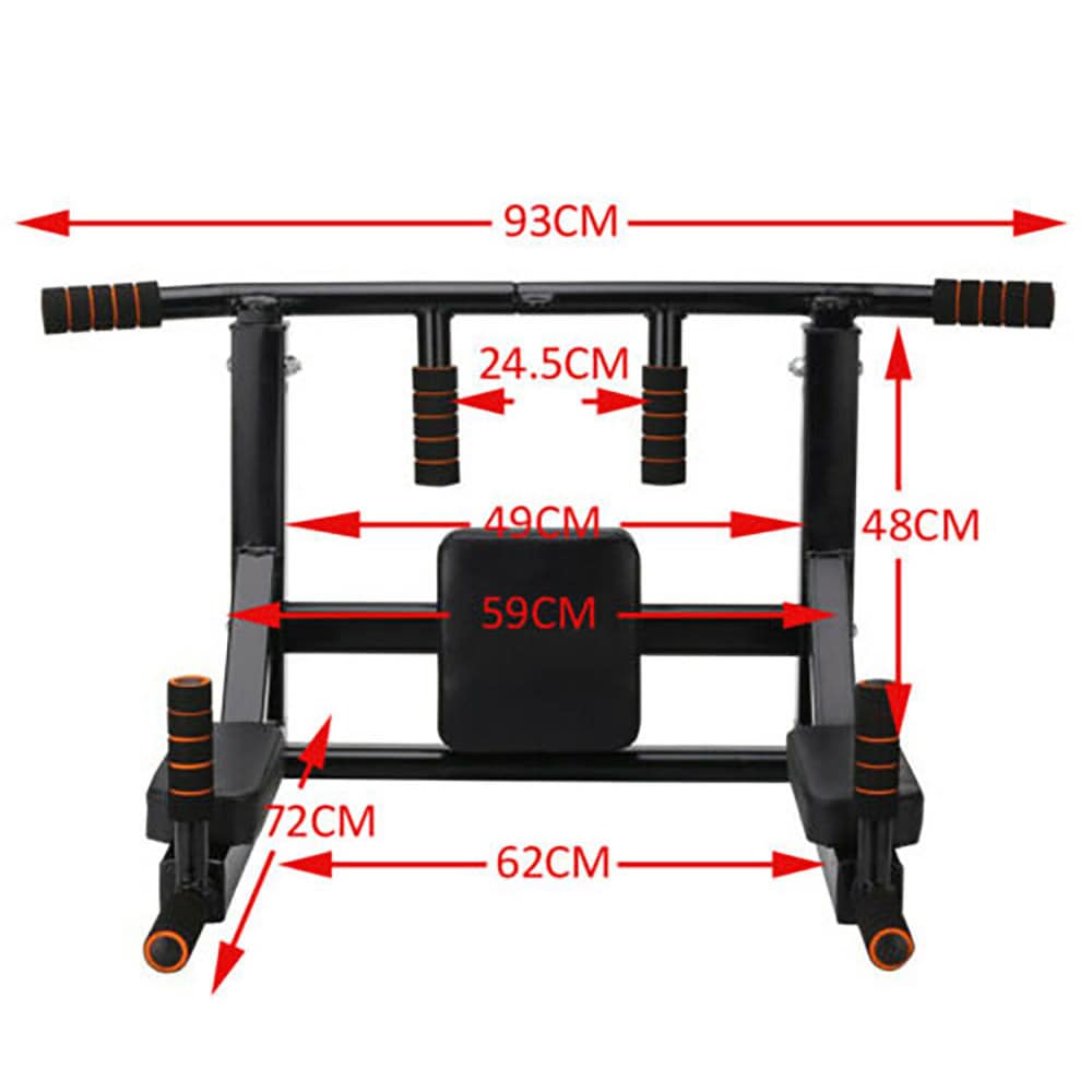Vægmonteret pull-up-stang – 93 x 72 x 48 cm – Dead hang / grebsstyrke – sundhed