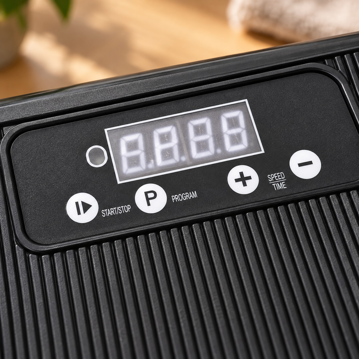 Vibrationsplade med LCD-display, 44 cm – Svart / Vibrationsplatform / Træningsplade / Vibro Shaper