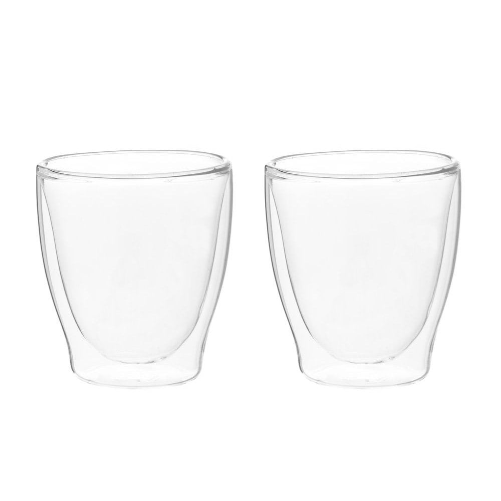Dobbeltvæggede kaffeglas i borosilikatglas, 20 cl, 2-pak