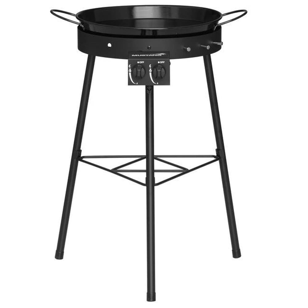 Premium ringbrændersæt med dobbelte gasringe og paellapande, Ø 40 cm