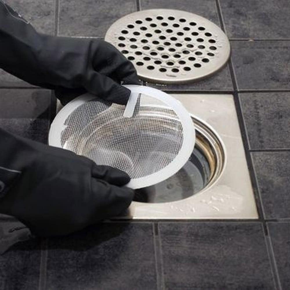 Gulvafløbsfilter 5-pak 14,5 cm / hårfilter til gulvafløb / afløbsfilter i net / netfilter