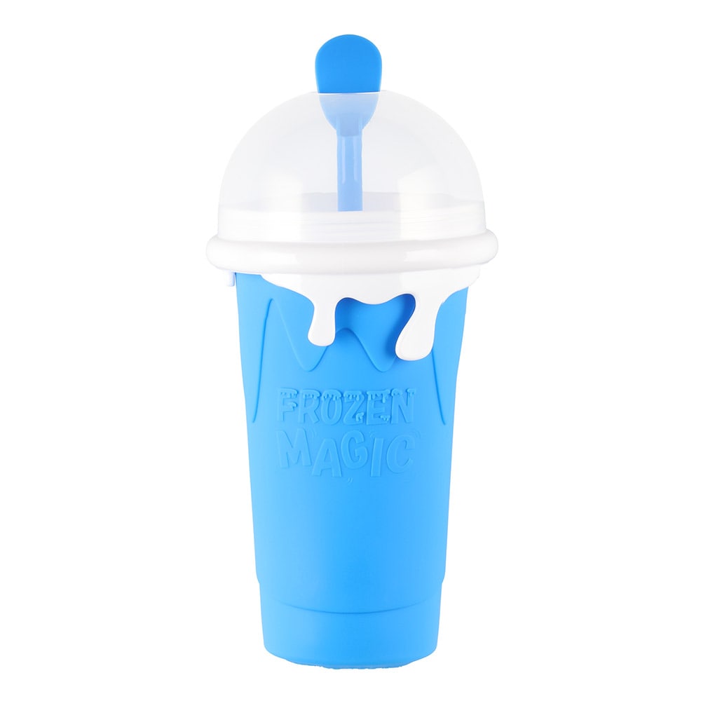 Slushy-bæger 50 cl med 2-i-1-ske og sugerør