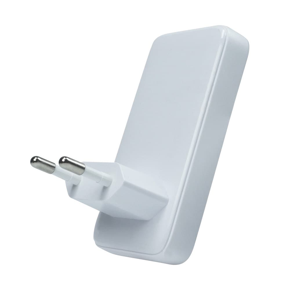 Qualo GaN Slim vægoplader med USB og PD USB-C 45W - Hvid